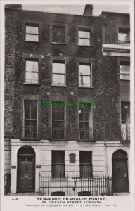 London Postcard - Benjamin Franklin House, 36 Craven Street RS32405