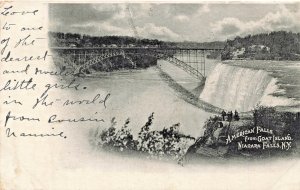 Niagara Falls New York~American Falls from Goat Island~1904 Vignette POSTCARD