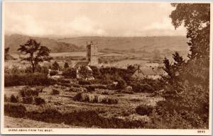 postcard England Dorset Cerne Abbas from the west - Borough Series