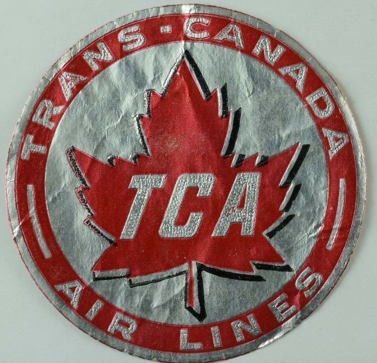 1940's-50's Trans-Canada Airlines Luggage Label Original E18