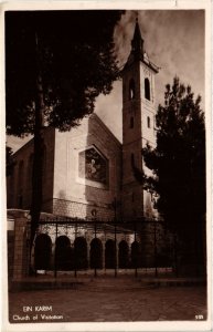 PC CPA ISRAEL, PALESTINE, JUDAISM, EIN KARIM, CHURCH, REAL PHOTO PC. (b4920)