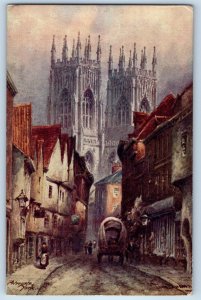 Yorkshire England Postcard Petergate Street View Tom Dudley 1907 Antique
