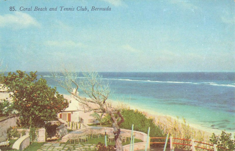 Postcard Coral Beach Tennis Club Bermuda