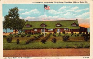 Vermilion on-the-Lake, Club House Vermilion, Ohio OH Postcard