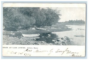 c1905 Shore At Lake Auburn Boats Auburn Maine ME Unposted Antique Postcard