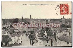 Postcard Old Corbeil panoramic view and Grands Moulins