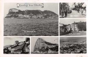 Gibraltar Multiview Main Street Moorish Castle Real Photo Postcard J67915