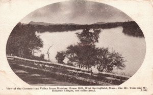 Vintage Postcard Connecticut Valley From Meetinghouse Hill West Springfield Mass