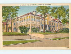 Unused Linen HOSPITAL SCENE Hornell New York NY J9438