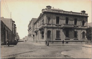 Tunisia Sfax La Banque de L'Algerie et la Rue de L'Amiral Courbet Postcard C120