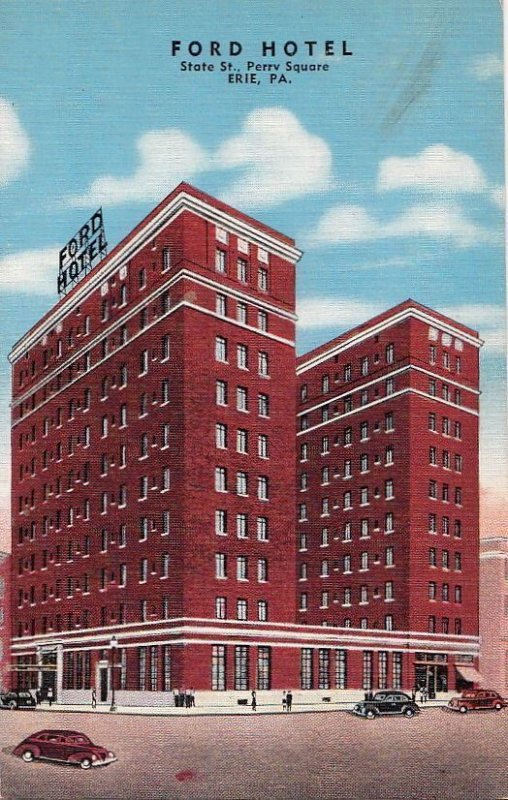 Postcard Ford Hotel Erie PA