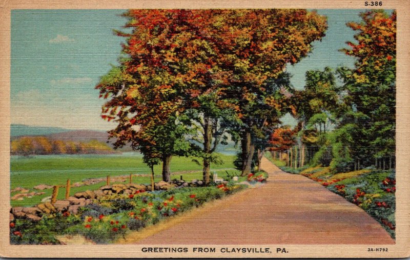 Pennsylvania Greetings From Claysville 1948