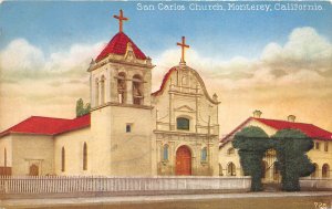 Monterey California c1910 Postcard San Carlos Church