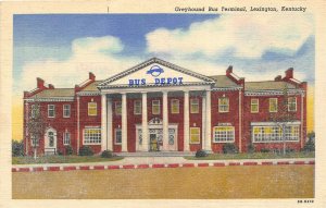 Lexington Kentucky 1940s Postcard Greyhound Bus Terminal Station Depot