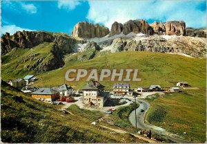 Postcard Modern Dolomites Pass Pordoi Sella Group