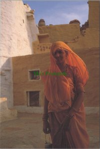 India Postcard - Lady In Jaisalmer Fort, Rajasthan RR15061