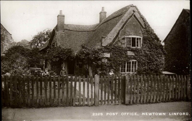 Vintage RPPC Newtown Linford Leicestershire Post Office Real Photo