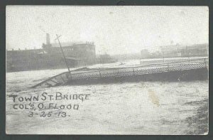 1914 PPC Columbus Oh Town St Bridge Flood Collapse Mint