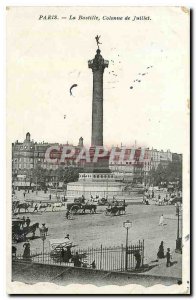 Old Postcard Paris Bastille July Column