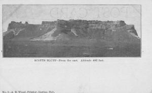 Gering Nebraska Scotts Cluff Scenic View Antique Postcard K87449