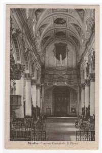 Interior Cattedrale S Pietro Modica Italy 1910c postcard