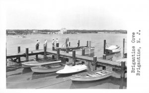 Brigantine New Jersey Brigantine Cove Harbor Piers Real Photo Postcard AA74498