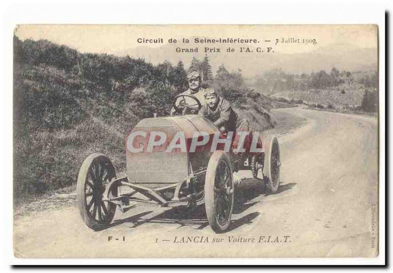 Circuit of the Seine Inferieure Old Postcard July 2nd 1908 Grand Prix of & # ...