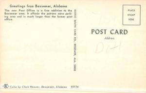 Bessemer Alabama Post Office Street View Vintage Postcard K46785