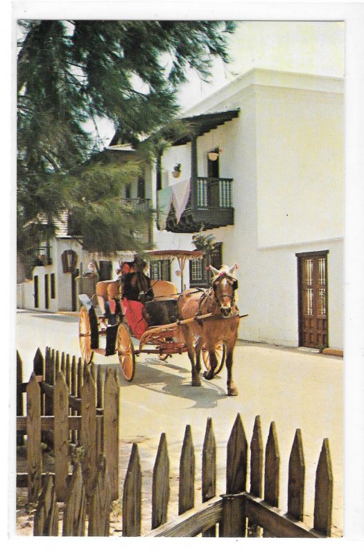 St Augustine FL Casa Ribera San Augustin Antiqua Horse Carriage Rahners Postcard