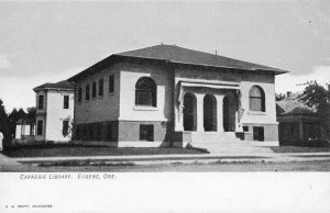 Carnegie Library Eugene Oregon 1907c postcard