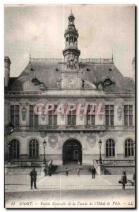 Old Postcard Niort Central Part of the Facade of the Hotel de Ville