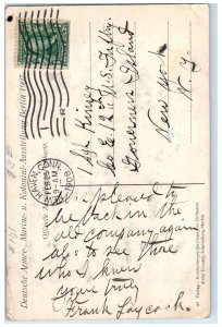 1907 Germany Army Navy Colonial House Berlin Germany Cannon Postcard