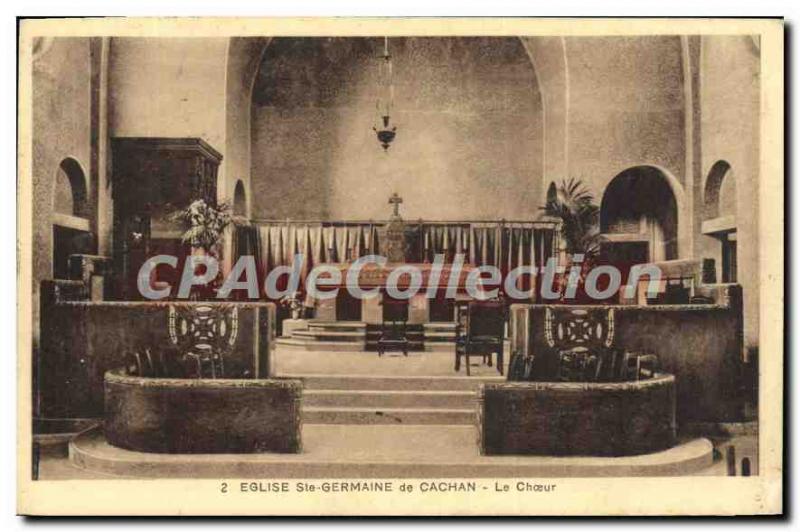 Postcard Old Church St. Germaine Cachan Cachan From The Choir