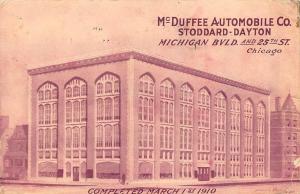 Chicago IL McDuffee Automobile Co. Stoddard-Dayton Postcard