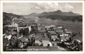 Ketchikan Alaska AK and Tongass Narrows Real Photo No S-S78 Vintage Postcard