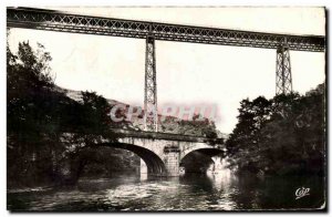 Old Postcard Gannat The Stone Bridge and Viaduct Rouzat