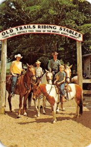 Hart, MI  Michigan  OLD TRAILS RIDING STABLES  Family~Horses  ROADSIDE  Postcard