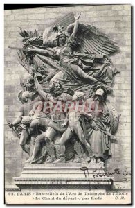 Old Postcard Paris Bas Reliefs L & # 39Arc of Triumph of the & # 39Etoile Son...