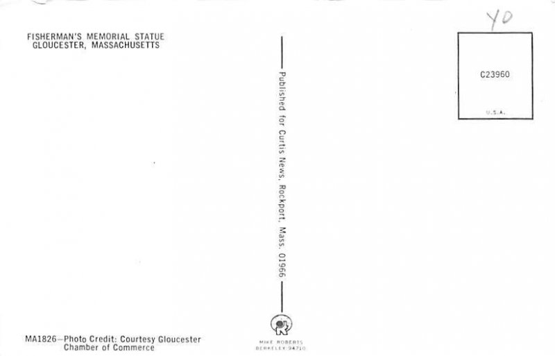 Fisherman's Memorial Statue Gloucester, Massachusetts MA  