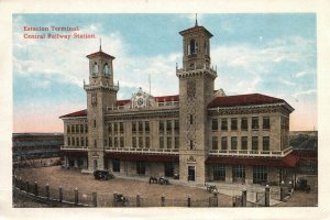 CENTRAL RAILWAY STATION & PINEAPPLE FIELD AT HAVANA-CUBA SOFT PICTURE CARDS