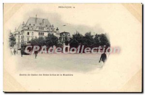 Old Postcard Besancon L'Entree Du Casino Des Bains De Salins Mouillere