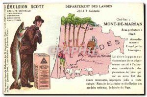 Postcard Old Emulsion Scott Poisson Department Landes Mont de Marsan