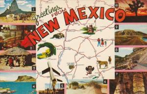 Greetings From New Mexico With Map