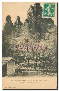 Old Postcard Environs de Saint Etienne La Roche Corbiere and Dam Test Basin