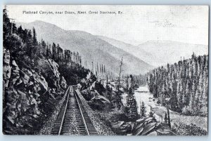 Essex Montana MT Postcard Plathead Canyon Great Northern Railway c1910 Vintage