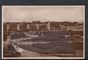 Lancashire Postcard - Italian Gardens, Stanley Park, Blackpool    RS17460