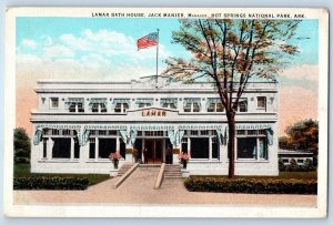 c1920's Lamar Bath House Facade View Hot Springs National Park Arkansas Postcard