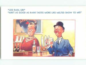 Unused Bamforth comic MAN COMPLAINS ABOUT THE TASTE OF HIS BEER k7990@