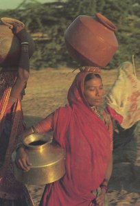 Indian Women In Matki Fashion Robes Postcard