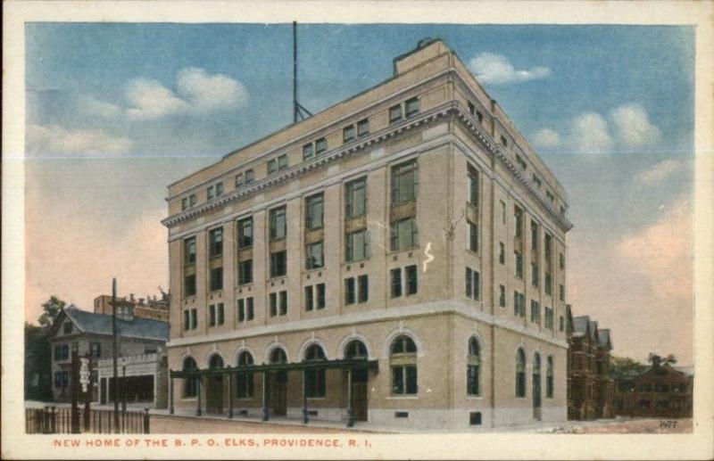 Providence RI BPO Elks Home c1920 Postcard